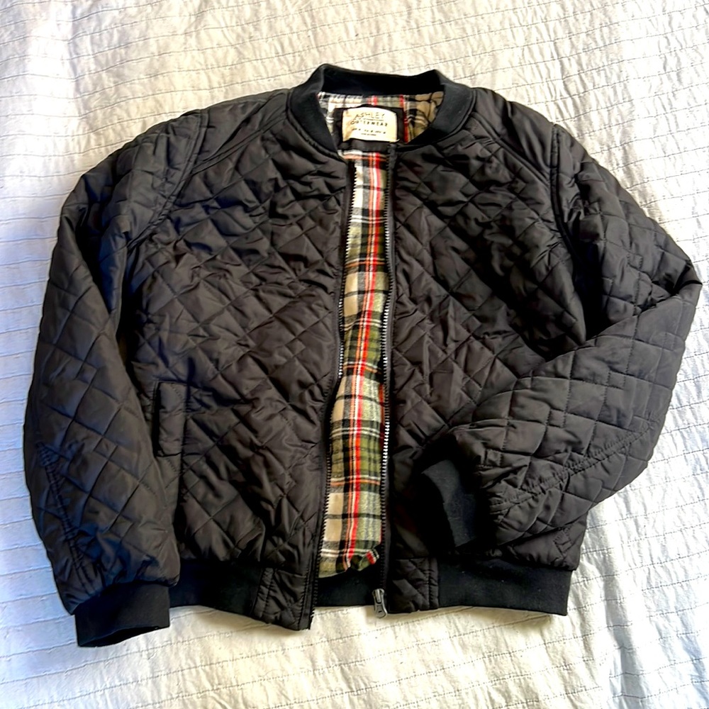 “Ashley” black bomber outwear.